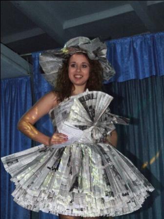 Как сделать платья из бумаги на конкурс